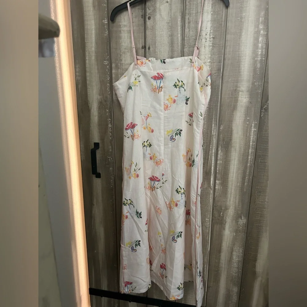 NWT Corey Lynn Calter Sleeveless Seamed
Linen Midi Dress,  L - Picture 11 of 12